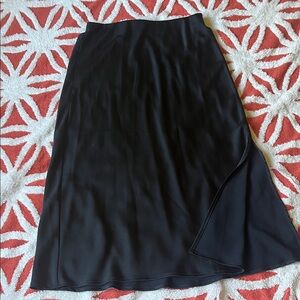 a new day Black Midi Skirt with Side Slit